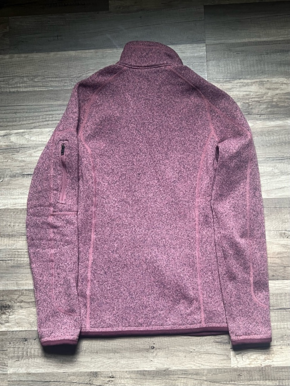Patagonia Women's Heathered Plum Half-Zip Fleece - Picture 3 of 3